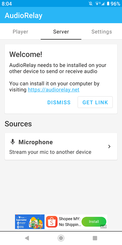 Why audiorelay server(android) don't have streaming from apps? - Help ...